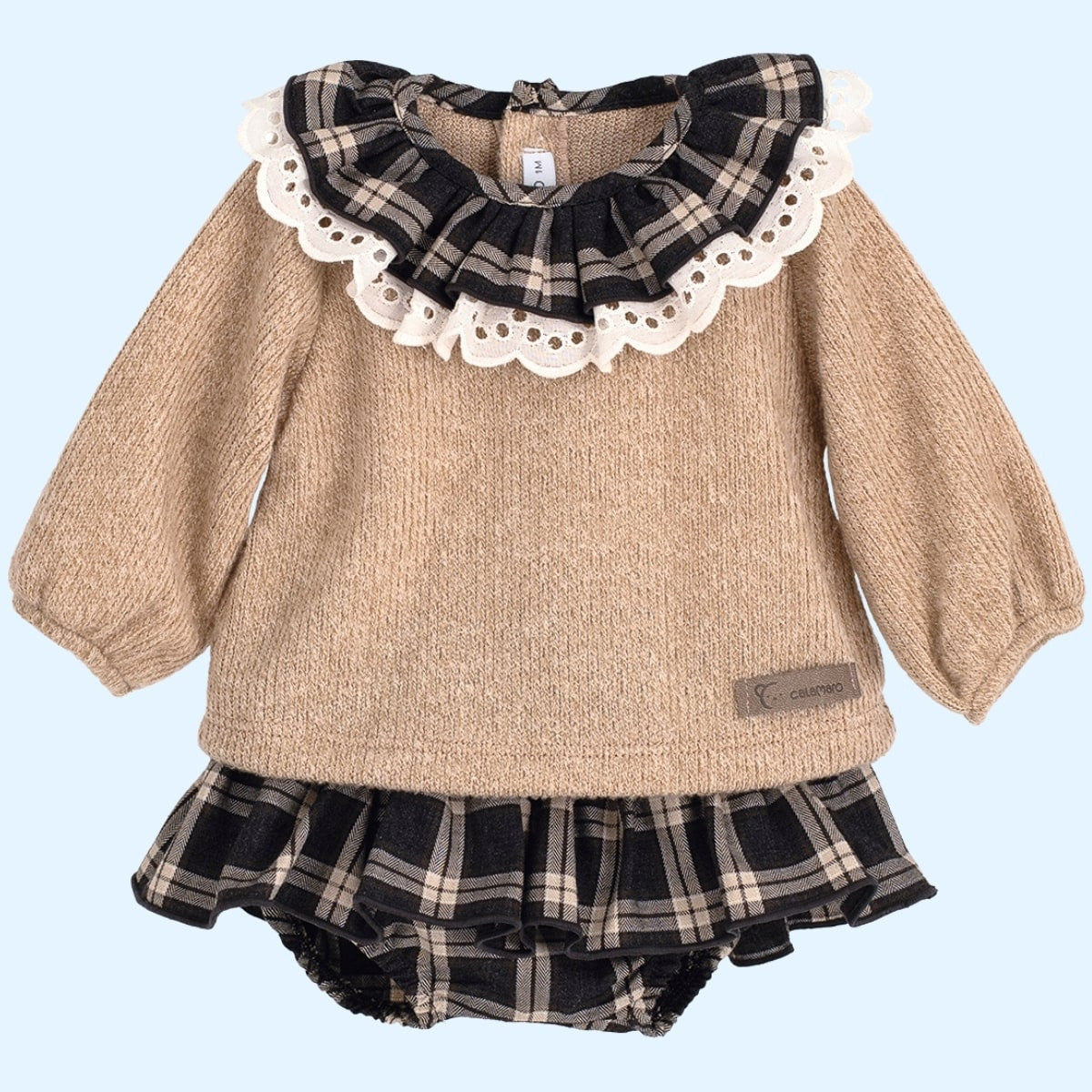 Conjunto Vichy Beige