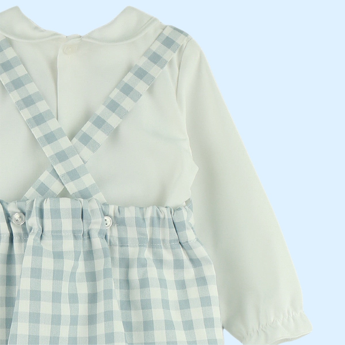 Peto Vichy Celeste Con Camisa