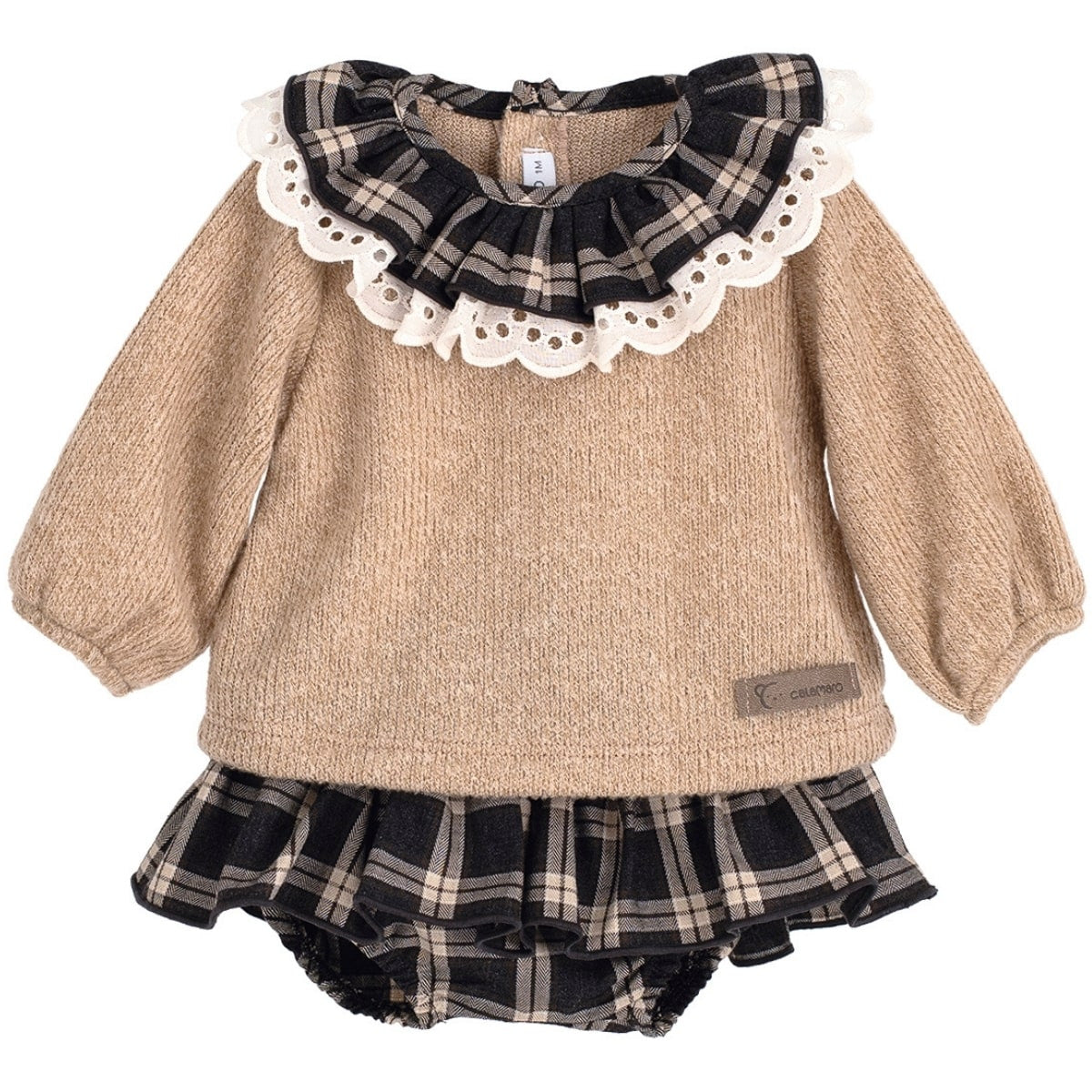 Conjunto Vichy Beige