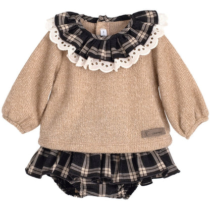 Conjunto Vichy Beige