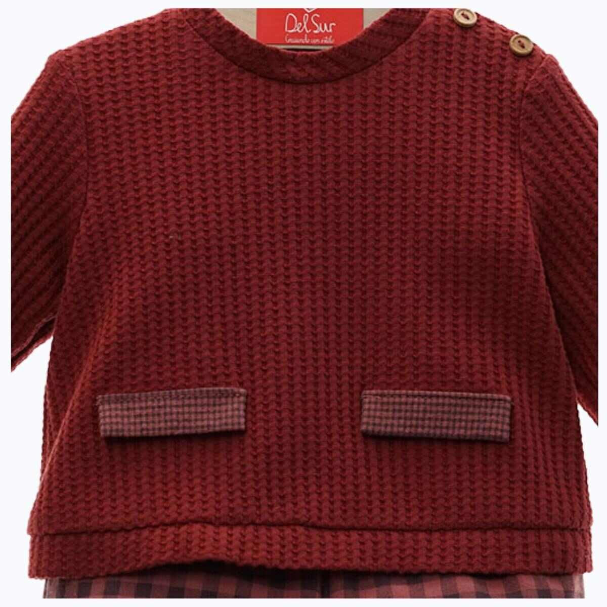 Conjunto Jersey Cuadros Rojos